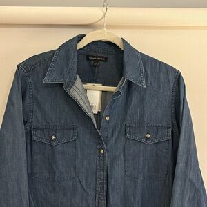 NWT Banana Republic Denim Long-sleeve Button Down